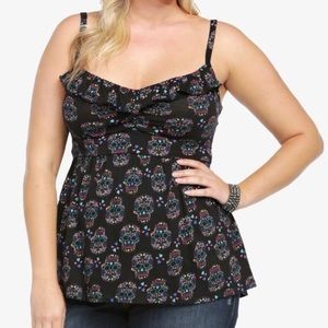 Torrid size 4 sugar skull baby doll dress⭐️😬